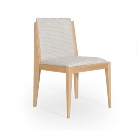 SILLA DE MADERA TAPIZADA