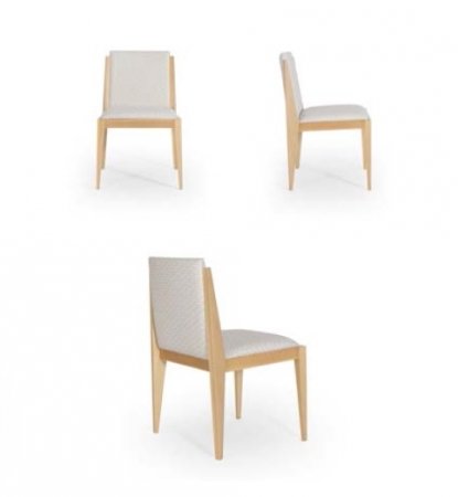 SILLA DE MADERA TAPIZADA
