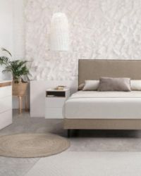 CAMA COMPLETA TAPIZADA