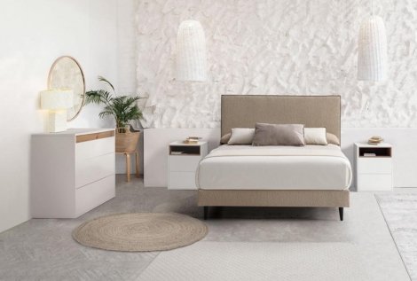 CAMA COMPLETA TAPIZADA
