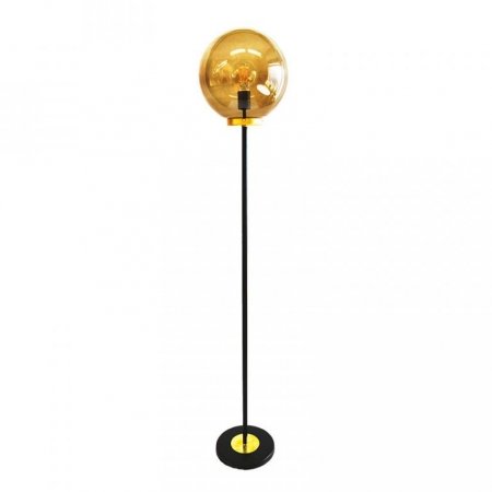 LÁMPARA DE PIE METAL CON BOLA DE VIDRIO