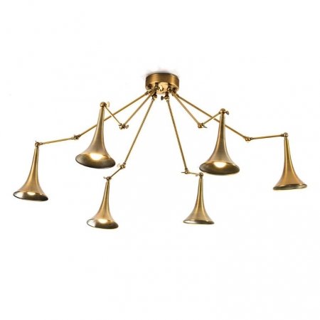 LÁMPARA DE TECHO METAL DORADO