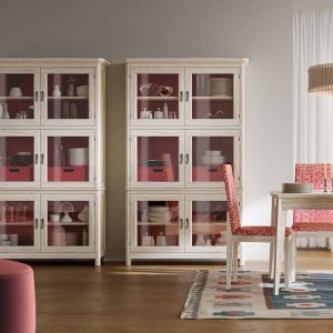 VITRINA 6 PUERTAS CON CAJONERA