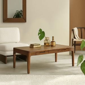 MESA DE CENTRO CON 2 CAJONES