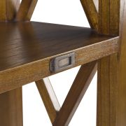 Librería aspas con dos cajones en madera de mindi