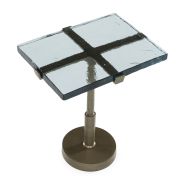 MESITA AUXILIAR METAL/CRISTAL