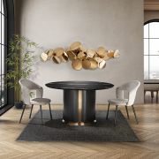 Mesa de comedor redonda con tapa en marmol