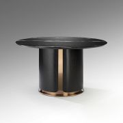 Mesa de comedor redonda con tapa en marmol