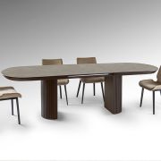 Mesa de comedor oval extensible