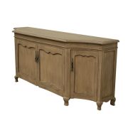 Aparador con 4 puertas y estantes en madera maciza 205cm.