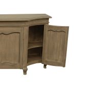 Aparador con 4 puertas y estantes en madera maciza 205cm.