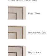 Cabecero tapizado con doble tachuela fina modelo Varese