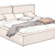 Cama tapizada completa Modelo Swolen para colchón de 150cm.