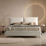 Cama tapizada cabecero abatible Modelo Aria para cochón 150cm.