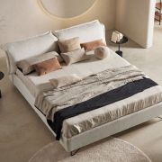 Cama tapizada cabecero abatible Modelo Aria para cochón 150cm.