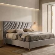 Cabecero tapizado de lineas onduladas K2