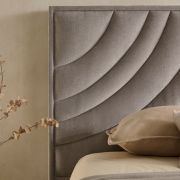 Cabecero tapizado de lineas onduladas mod. K2