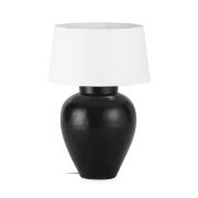 Lámpara de mesa en terracota color negro