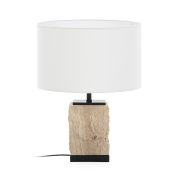 Lámpara de mesa en marmol travertino