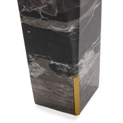 Lámpara de mesa en marmol negro y latón dorado