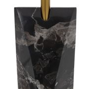Lámpara de mesa en marmol negro y latón dorado