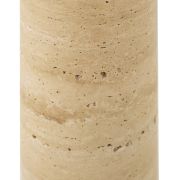 Lámpara de mesa en marmol travertino y cristal