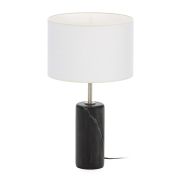 Lámpara de mesa en marmol cilíndrico