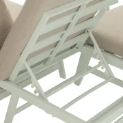 Conjunto jardín Beige Blanco en aluminio