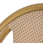 Silla beige aluminio y textileno exterior apilable