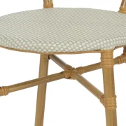 Silla en aluminio y textileno aguamarina apilable
