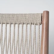 Silla de jardín apilable en acero y rattan