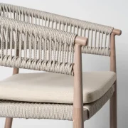Sillón apilable de jardín en acero y rattán