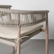 Sillón apilable de jardín en acero y rattán