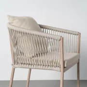 Sillón de acero y rattan PE exterior