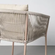 Sillón de acero y rattan PE exterior