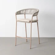 Taburete apilable en acero y rattan PE