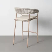 Taburete apilable en acero y rattan PE