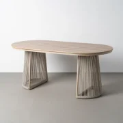 Mesa de comedor ovalada de jardin 180cm.