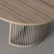 Mesa de comedor ovalada de jardin 180cm.