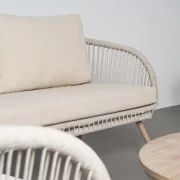 Conjunto de jardín modelo Duna en acero y rattan