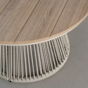 Conjunto de jardín modelo Duna en acero y rattan