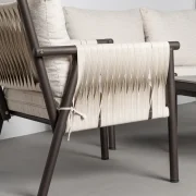 Conjunto de jardín modelo Cala en acero y rattan
