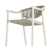 Silla apilable en acero y rattan PE