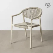 Silla apilable en acero y rattan PE