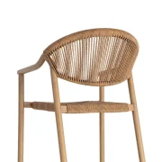 Silla apilable en acero y rattan PE