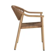 Silla apilable en acero y rattan PE