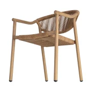 Silla apilable en acero y rattan PE
