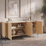 Aparador con 3 puertas en chapa de roble modelo Niza