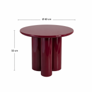 Mesa auxiliar lacada 60cm. en dos colores disponibles