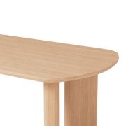 Mesa de comedor fija en chapa de nogal o roble